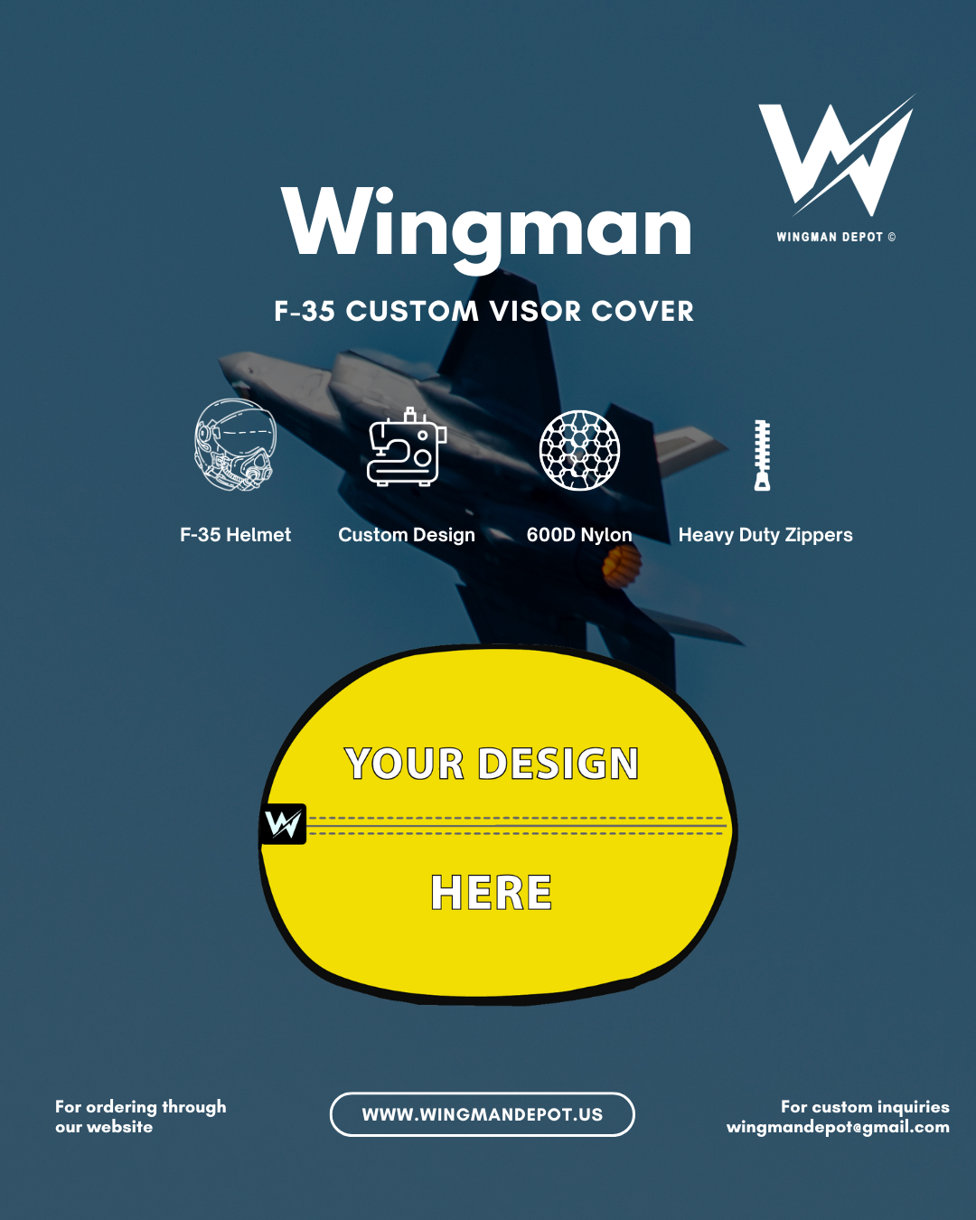 F-35 Custom Visor Covers